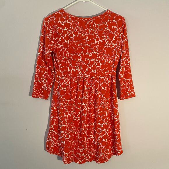 Boden Women's size 6 Medium Pink Red Floral 3/4 Sleeve Viscose Dress Workwear - Picture 3 of 8